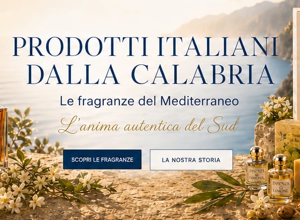 Profumi, oli essenziali, saponi e creme Giò Profumi sulla costa della Calabria al tramonto