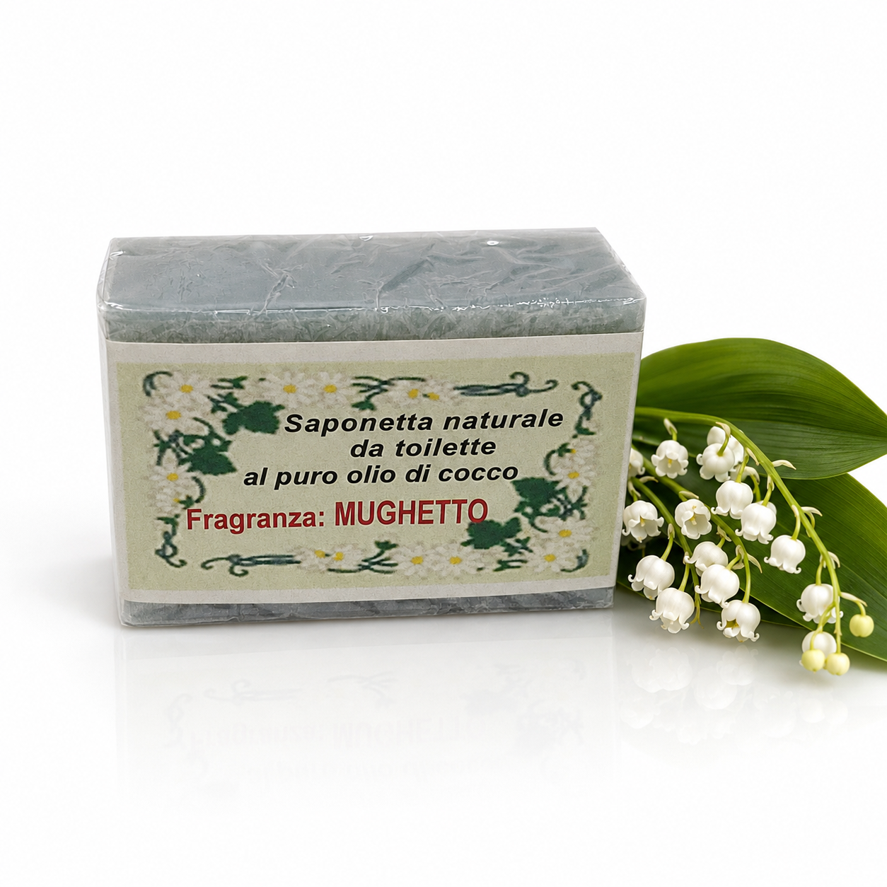 Saponetta al Mughetto – puro olio di cocco, lavorata a freddo