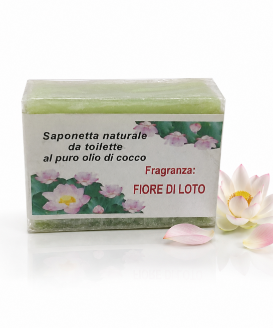 Saponetta Fiore di Loto – puro olio di cocco, lavorata a freddo
