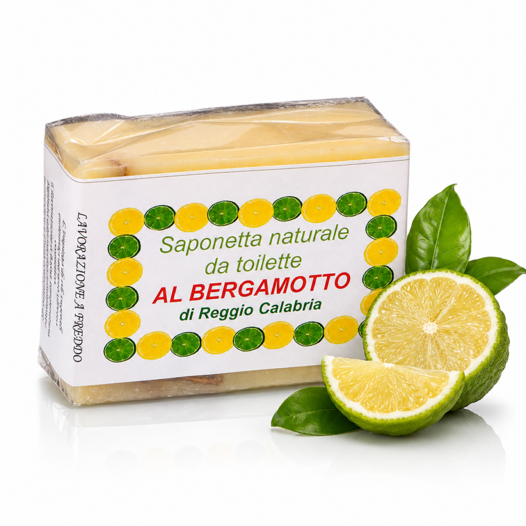 Saponetta naturale Bergamotto – puro olio di cocco, lavorata a freddo